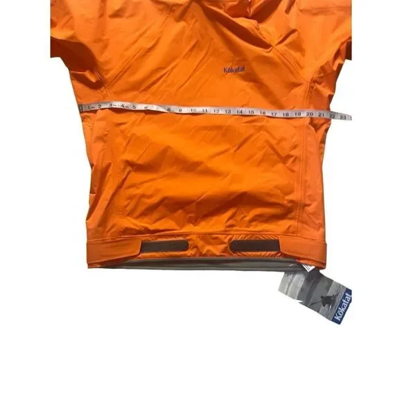 Kokatat Men's Orange High Neck Waterproof Hydrus Stance Jacket Size Small